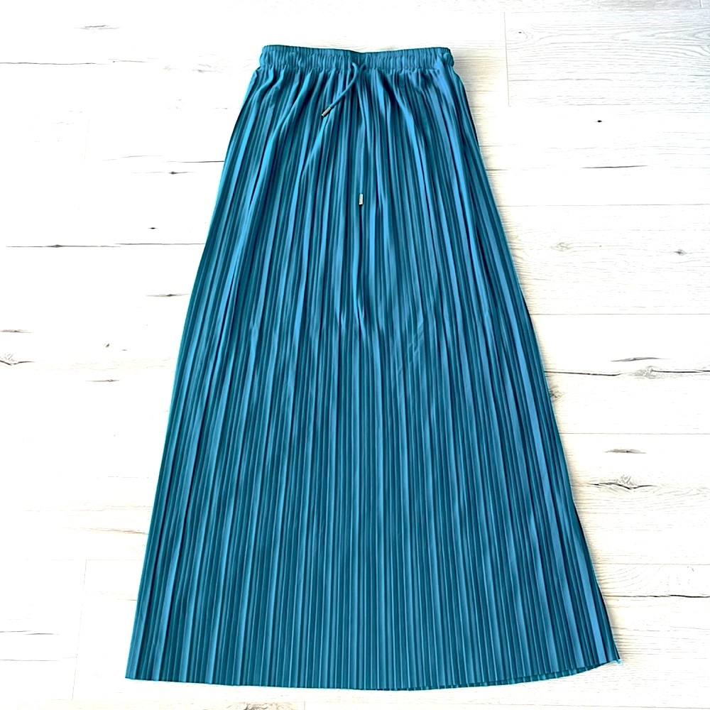 Turquoise Blue Silky Skirt